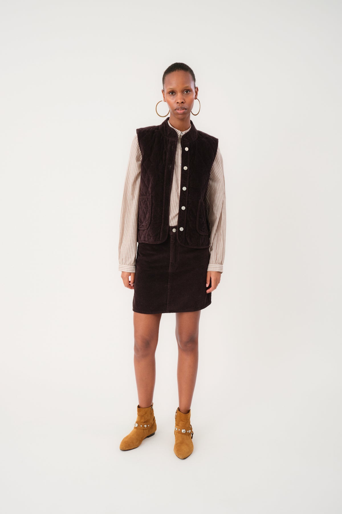 Lollys Laundry CairoLL Vest Vest Mørkebrun