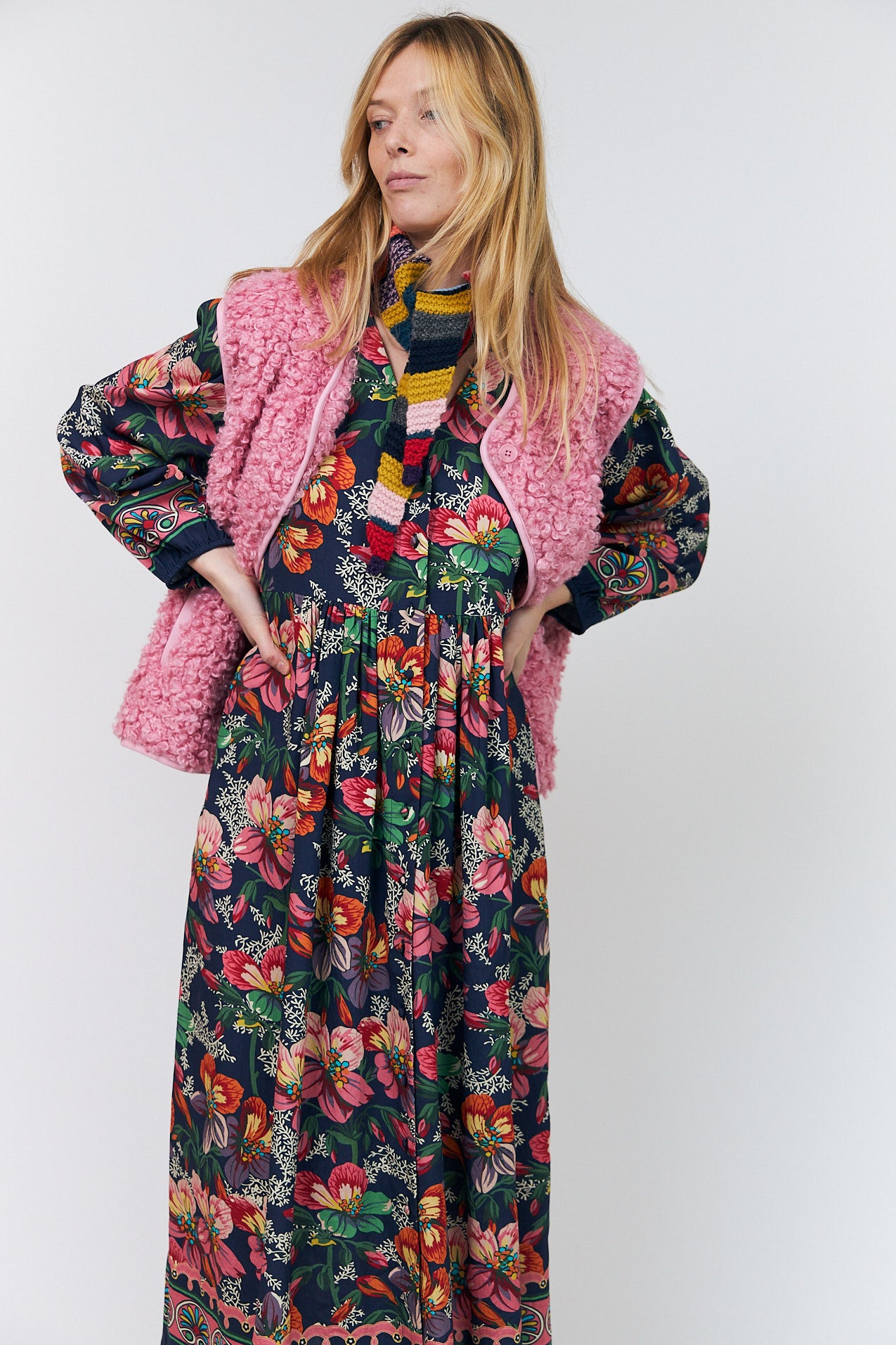Lollys Laundry CallieLL Strik Tørklæde scarf Multi