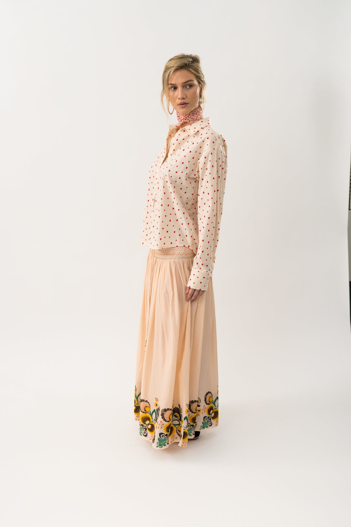 Lollys Laundry CassieLL Maxi Nederdel Skirt Støvet rosa