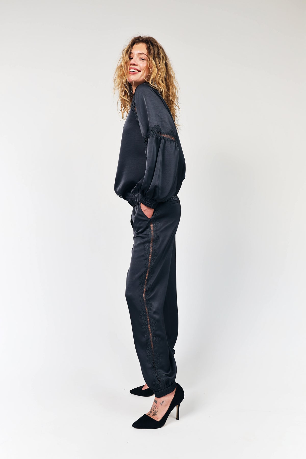 Lollys Laundry CatalinaLL Jakke Jacket Vasket sort