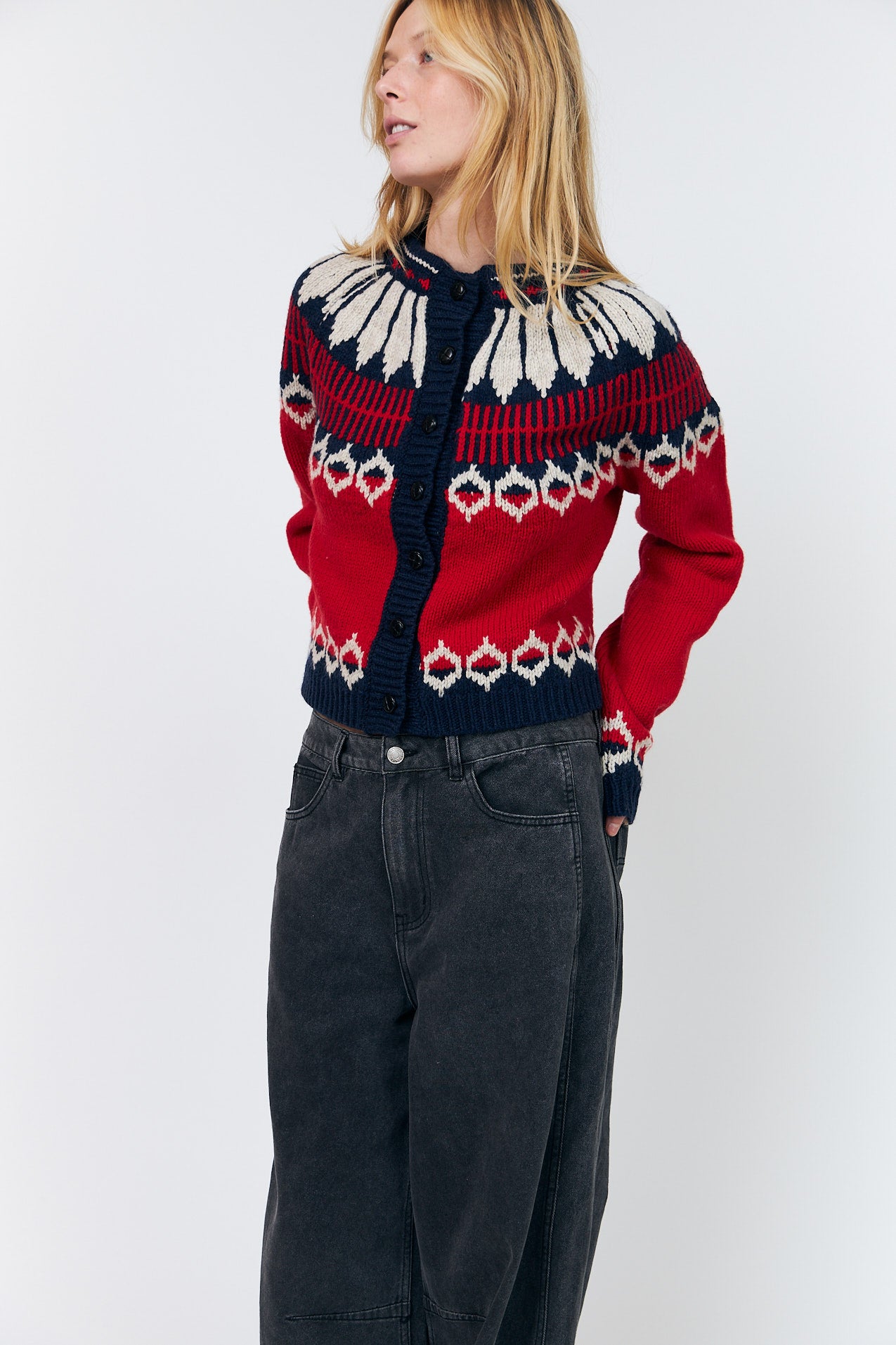 Lollys Laundry ClareLL Strik Cardigan Cardigan Rød