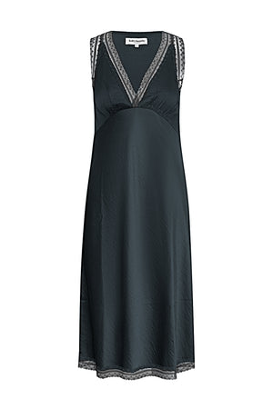 Lollys Laundry ClariLL Midi Kjole Dress Vasket sort