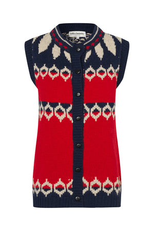 Lollys Laundry CleoLL Strikvest Vest Rød