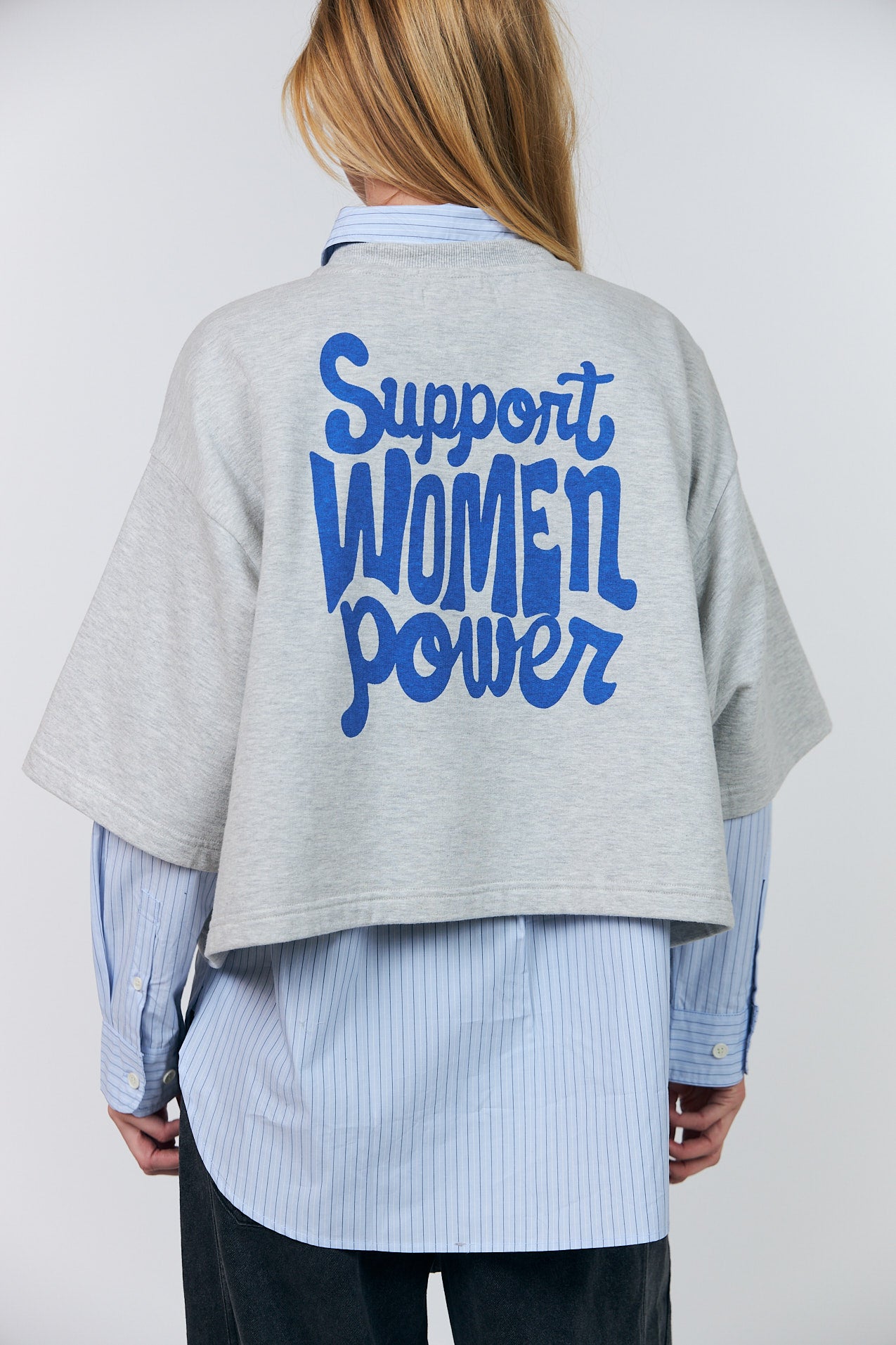 Lollys Laundry DanLL Boxy Sweatshirt Sweatshirt Lysegrå Melange