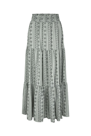 Lollys Laundry DiamondLL Maxi Nederdel Skirt Støvet grøn