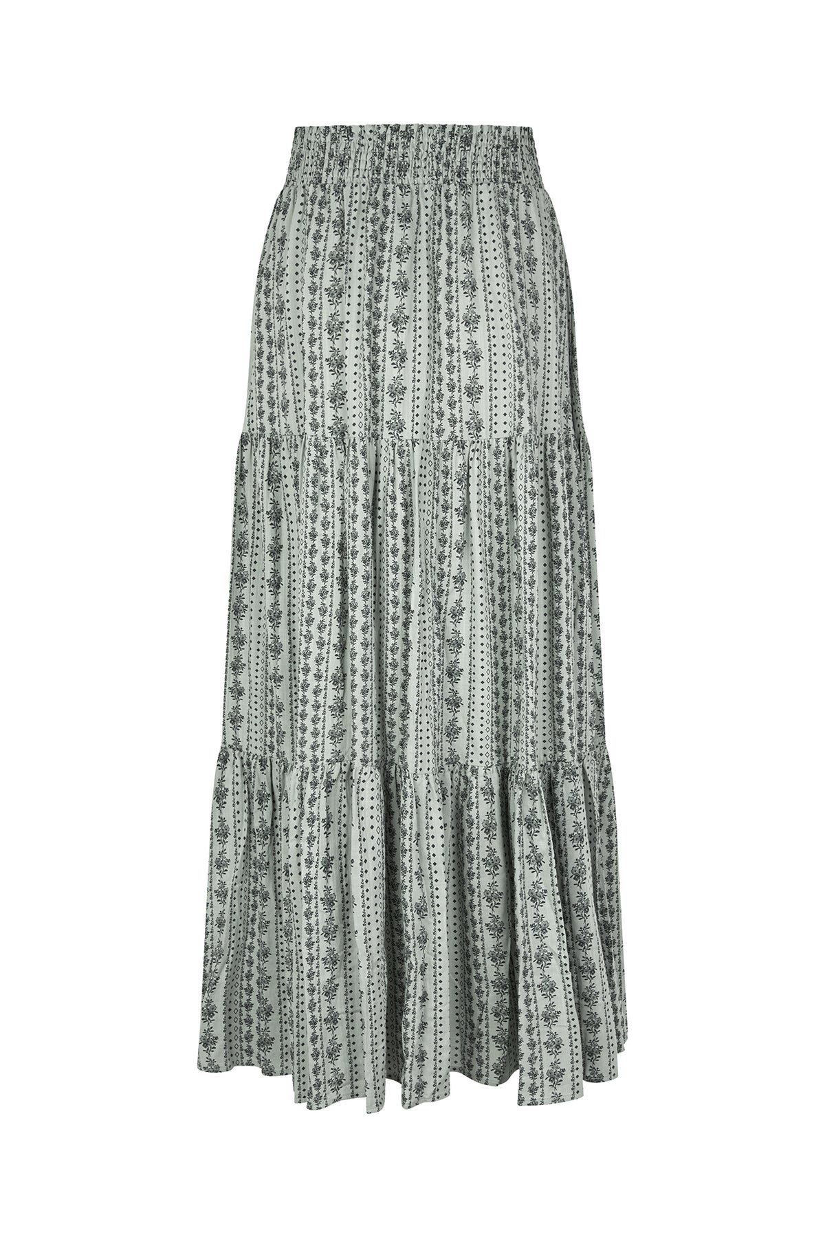 Lollys Laundry DiamondLL Maxi Nederdel Skirt Støvet grøn