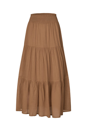 Lollys Laundry DiamondLL Maxi Nederdel Skirt Camelbrun