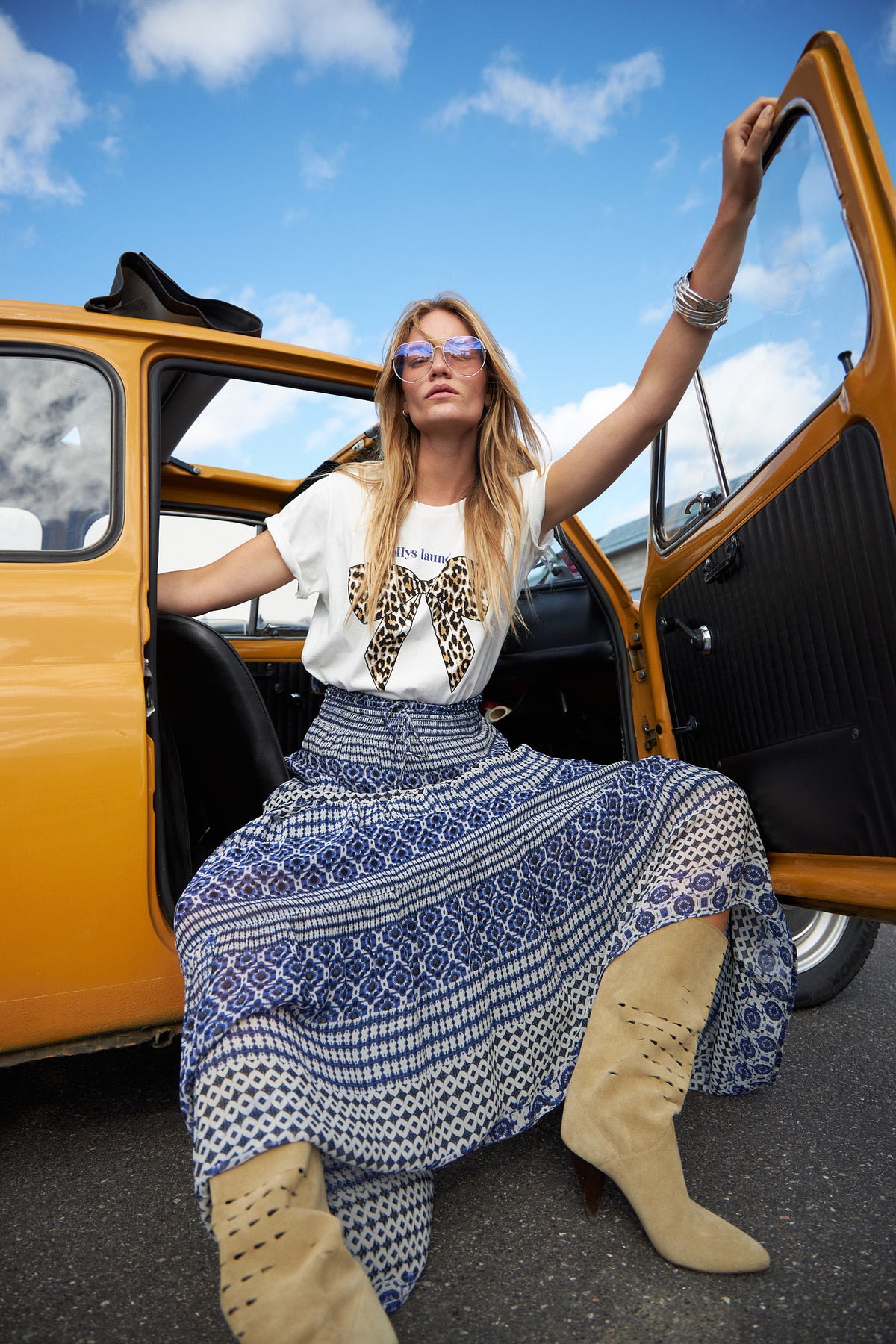 Lollys Laundry DiamondLL Maxi Skirt Skirt Blå