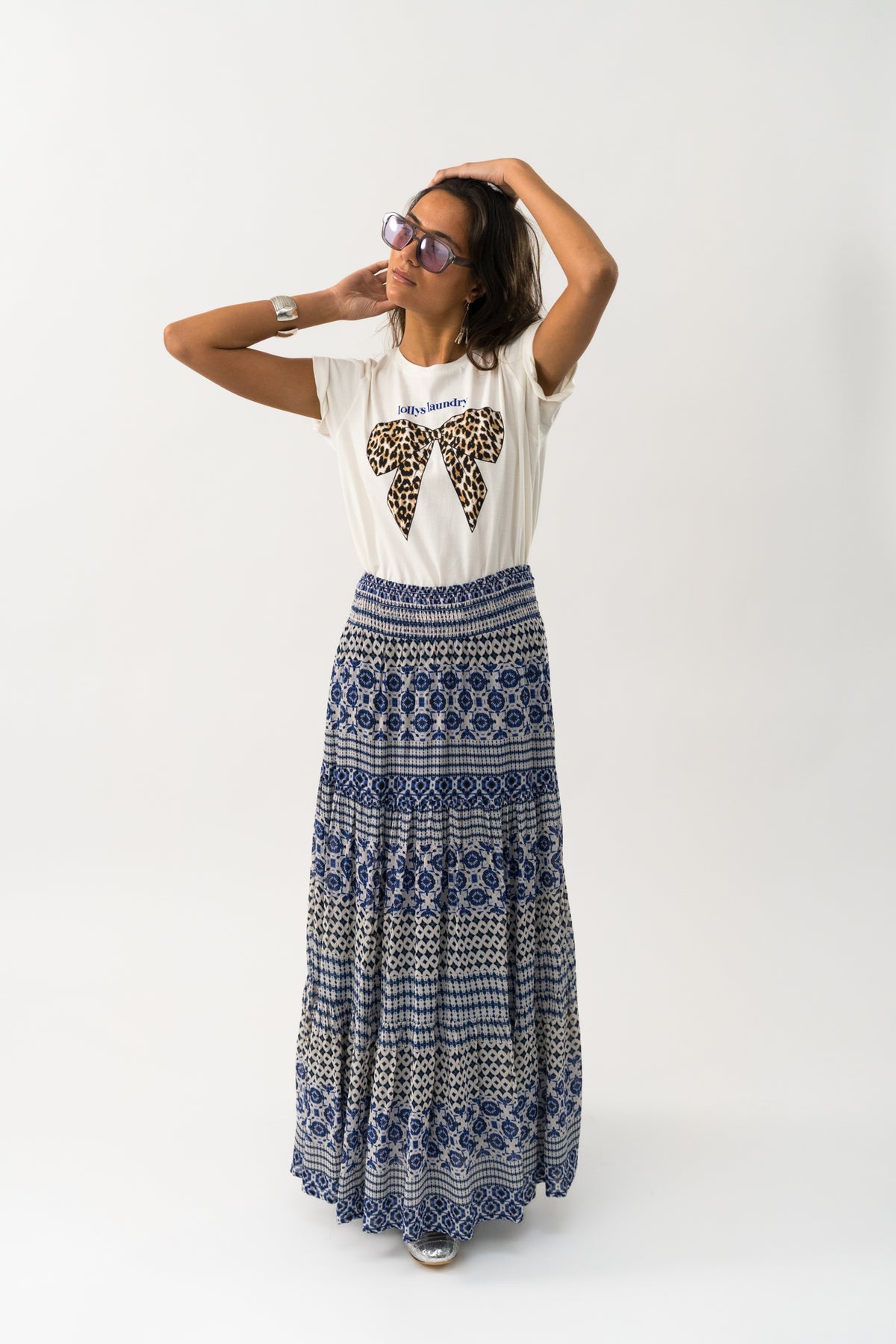 Lollys Laundry DiamondLL Maxi Skirt Skirt Blå