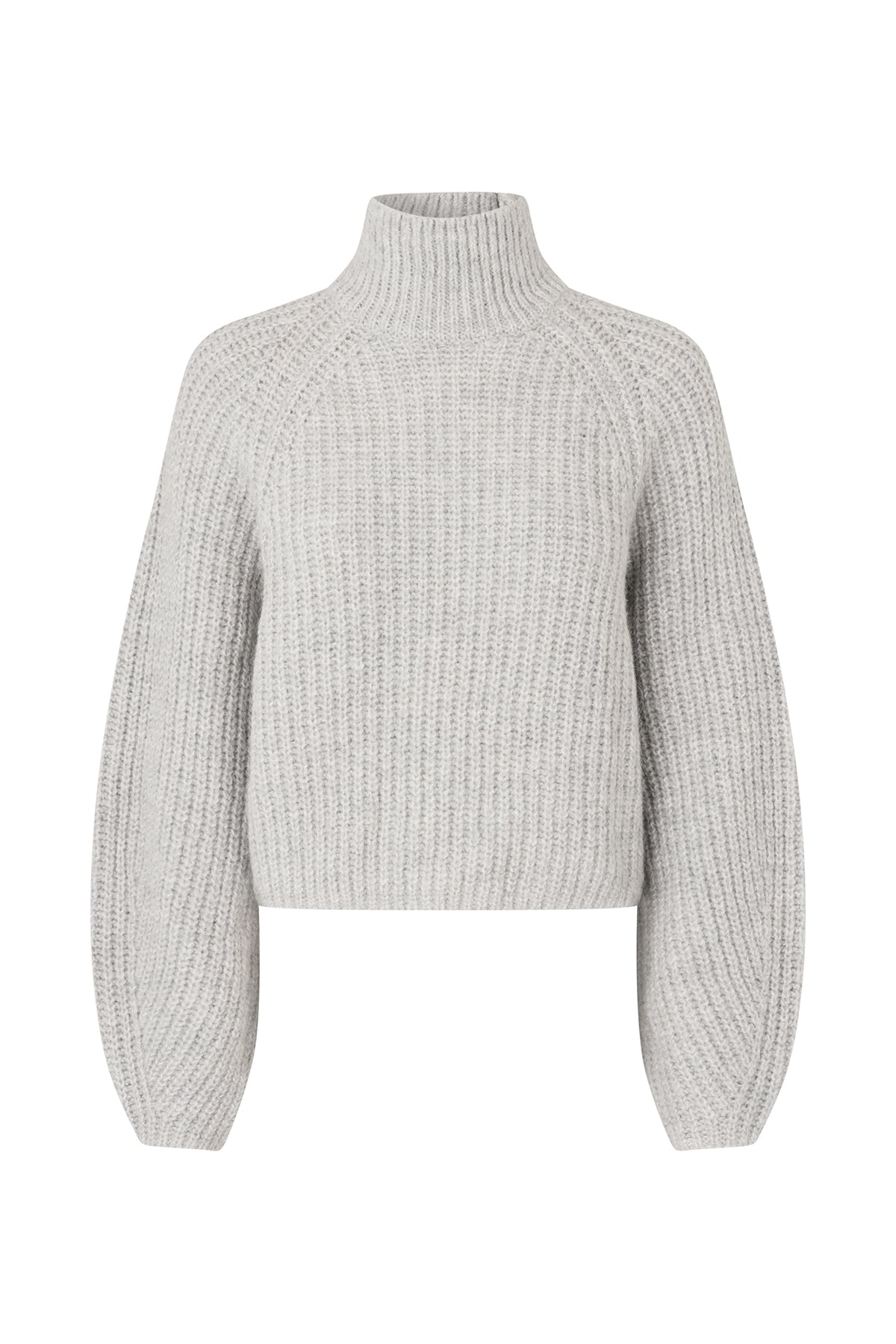 Lollys Laundry ElioLL Knit Jumper LS Jumper Lysegrå Melange