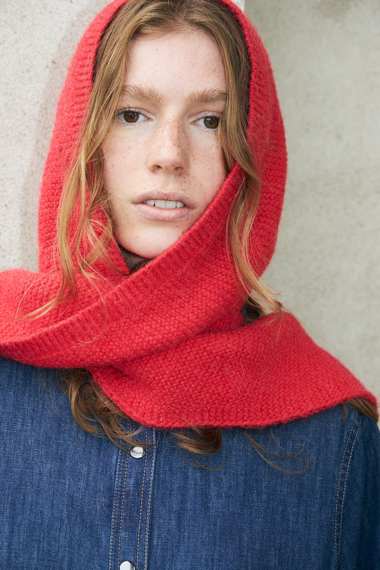 Lollys Laundry EliseLL Strik Hood Hat Rød
