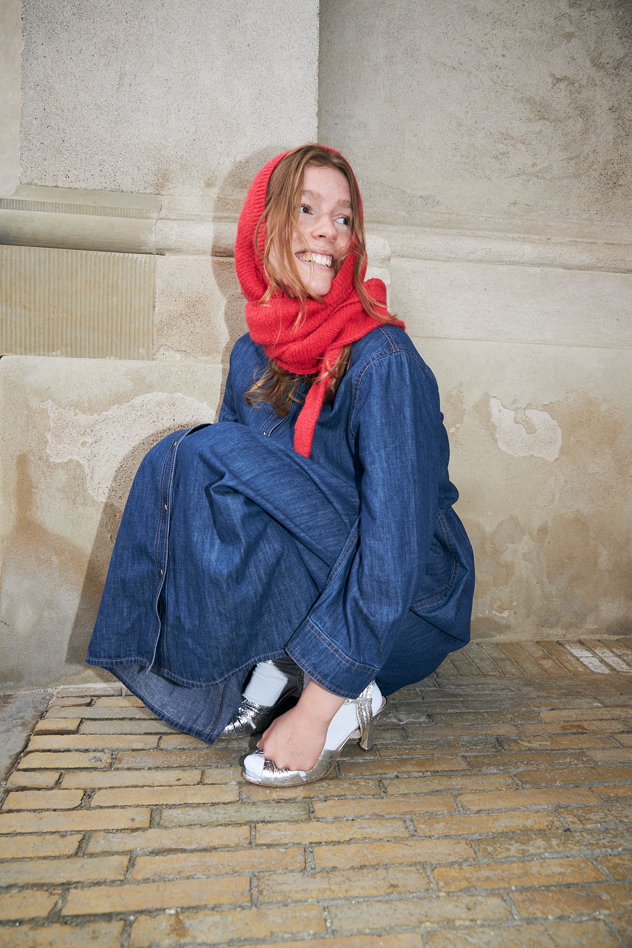 Lollys Laundry EliseLL Strik Hood Hat Rød