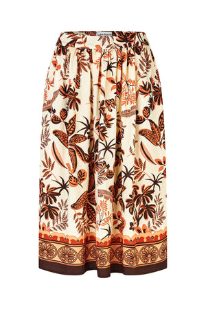 Lollys Laundry EllaLL Midi Nederdel Skirt 02 Creme