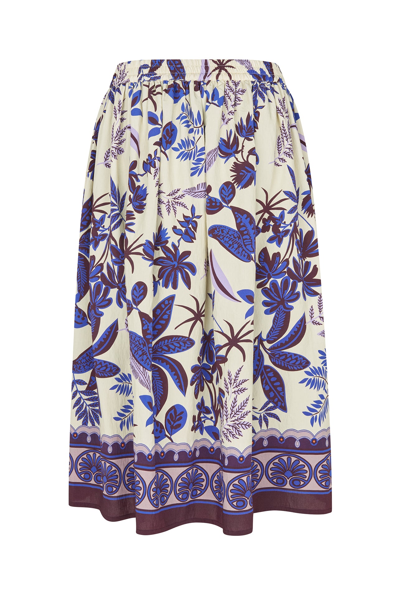 EllaLL Midi Nederdel - Flower Print
