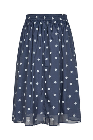 Lollys Laundry EllaLL Midi Nederdel Skirt 23 Dark Blue
