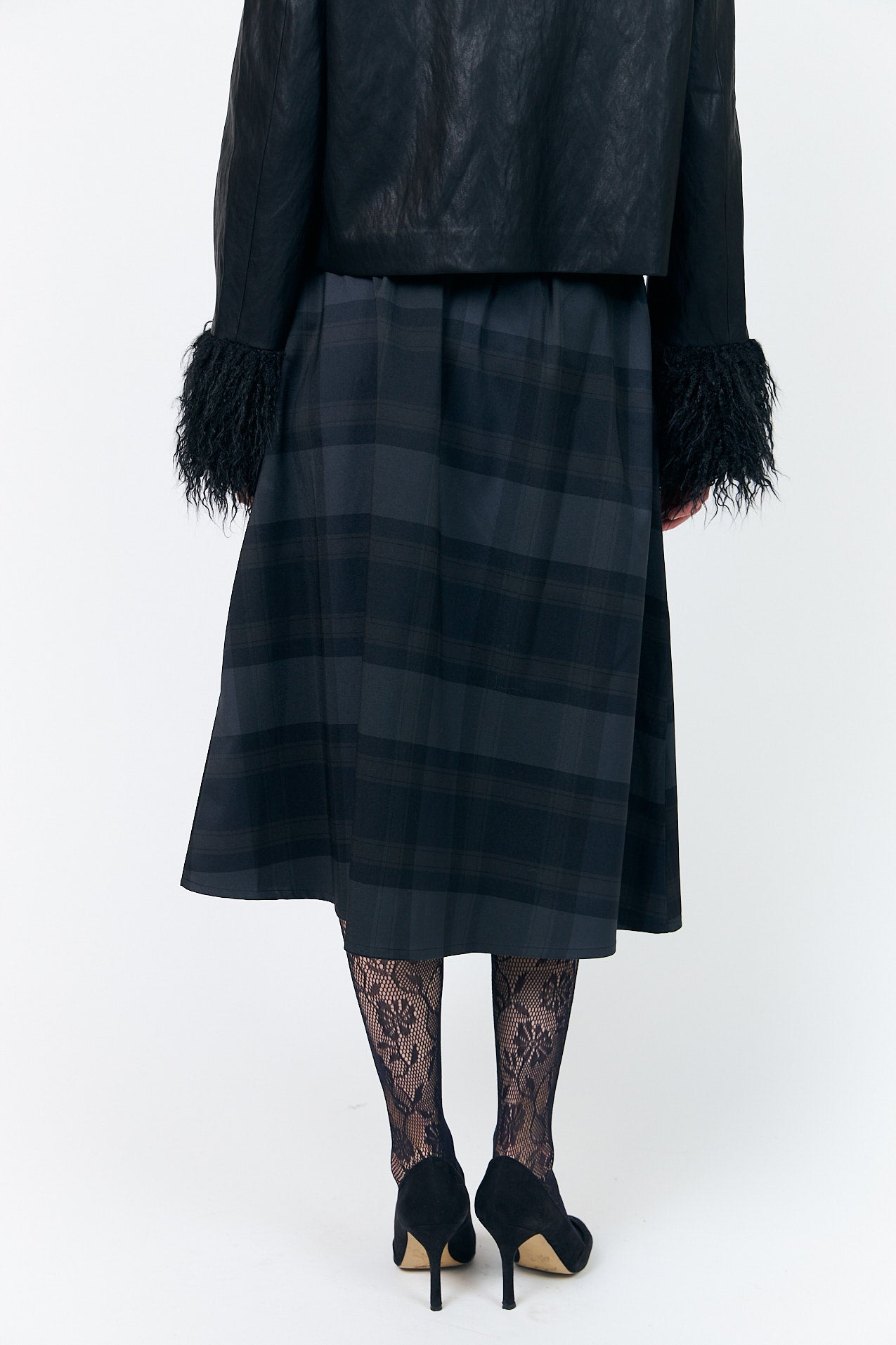 Lollys Laundry EllaLL Midi Nederdel Skirt Mørkegrå