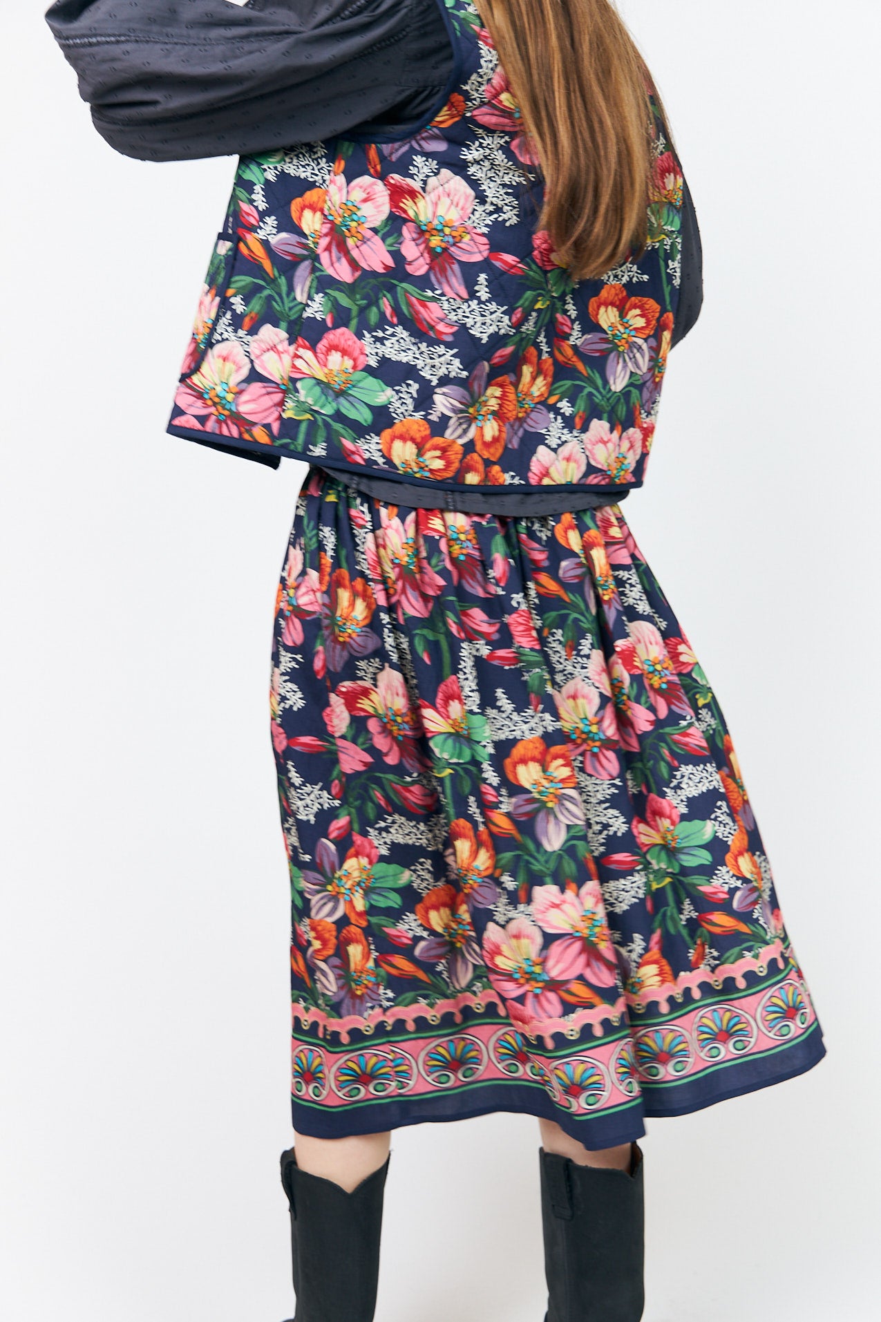 Lollys Laundry EllaLL Midi Nederdel Skirt Blomsterprint