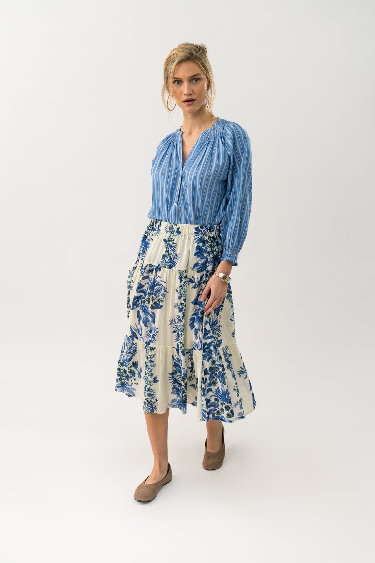 Lollys Laundry EloraLL Shirt 3/4 Shirt Lyseblå