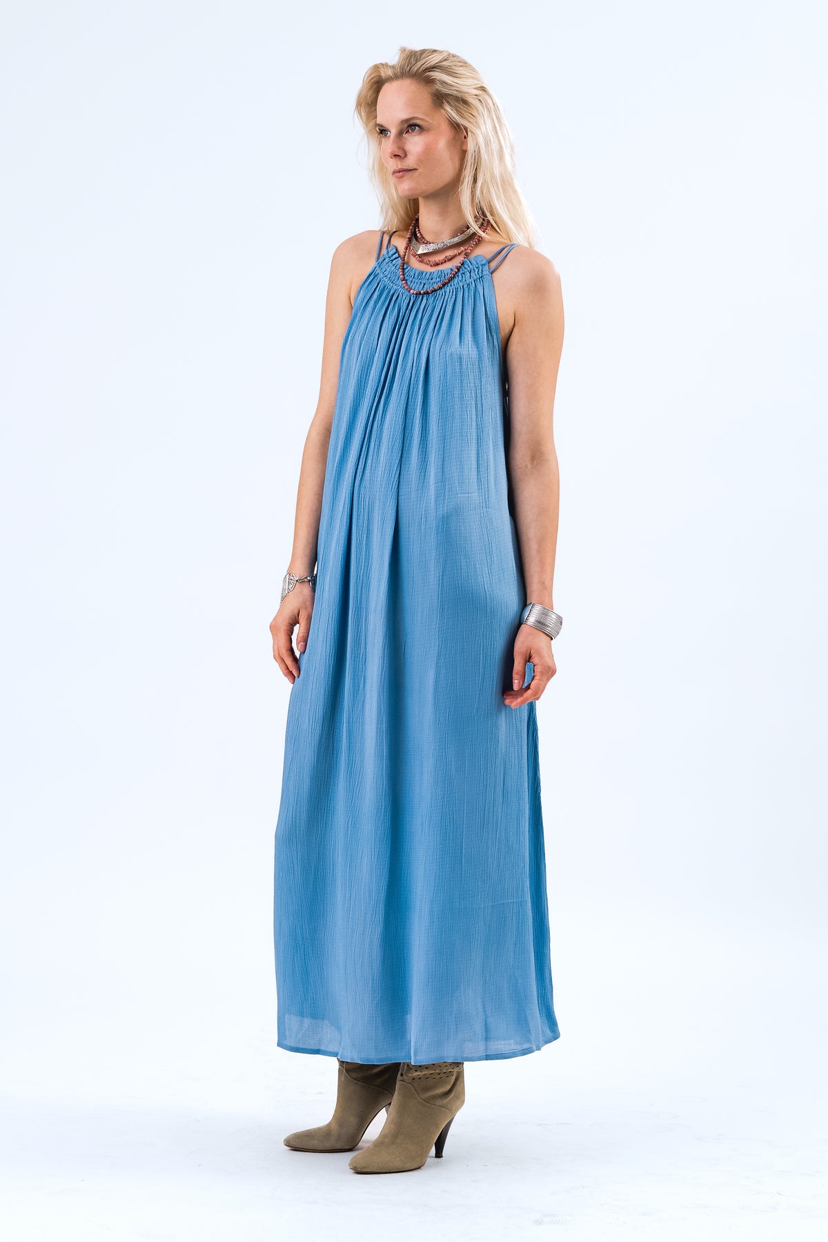 Lollys Laundry EmmelineLL Maxi Kjole Dress Blå