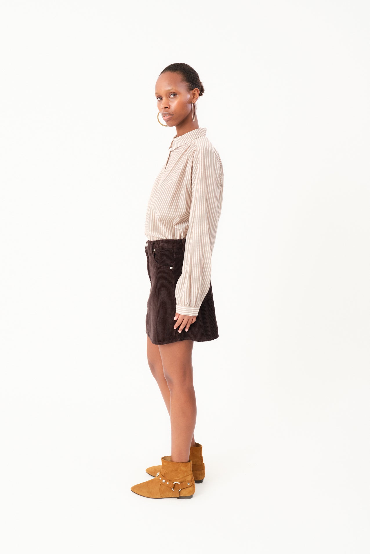 Lollys Laundry EvasLL Kort Nederdel Skirt 87 Dark Mokka