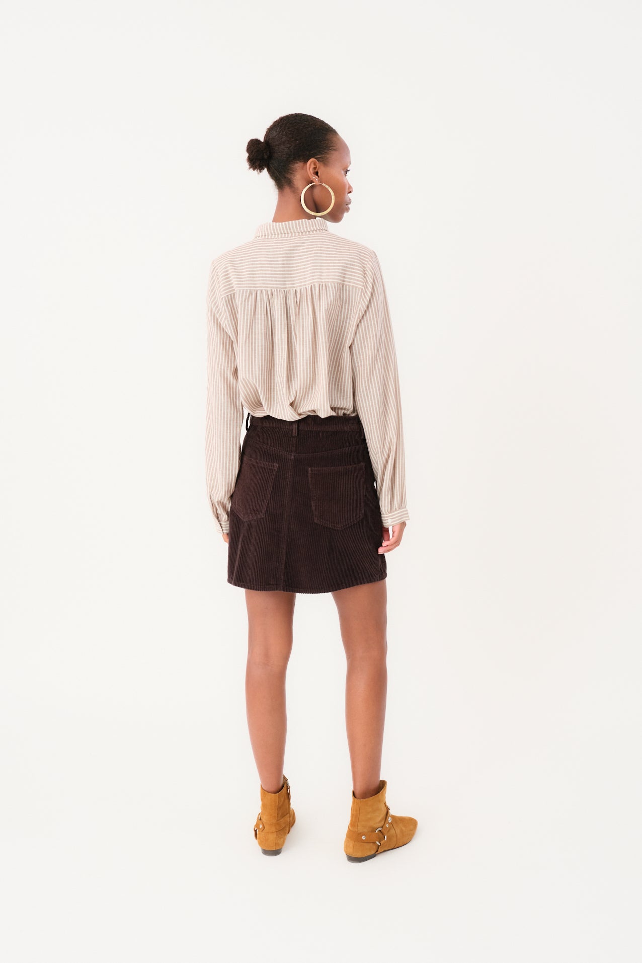 Lollys Laundry EvasLL Kort Nederdel Skirt 87 Dark Mokka