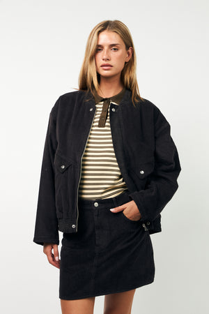 Lollys Laundry EvasLL Kort Nederdel Skirt 87 Dark Mokka