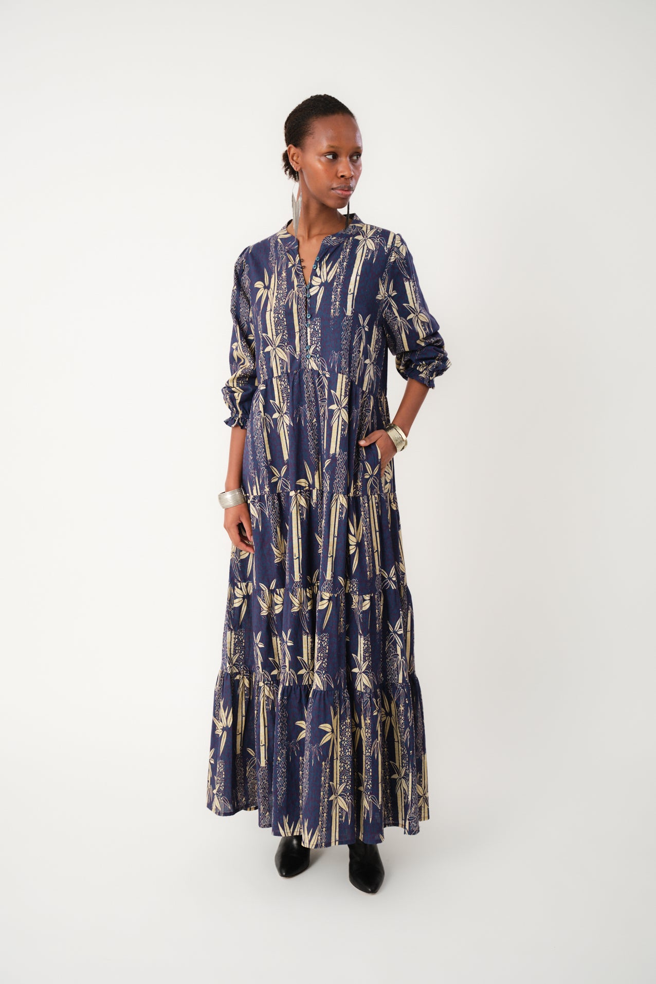 Lollys Laundry EvelynLL Maxi Kjole Dress 23 Dark Blue