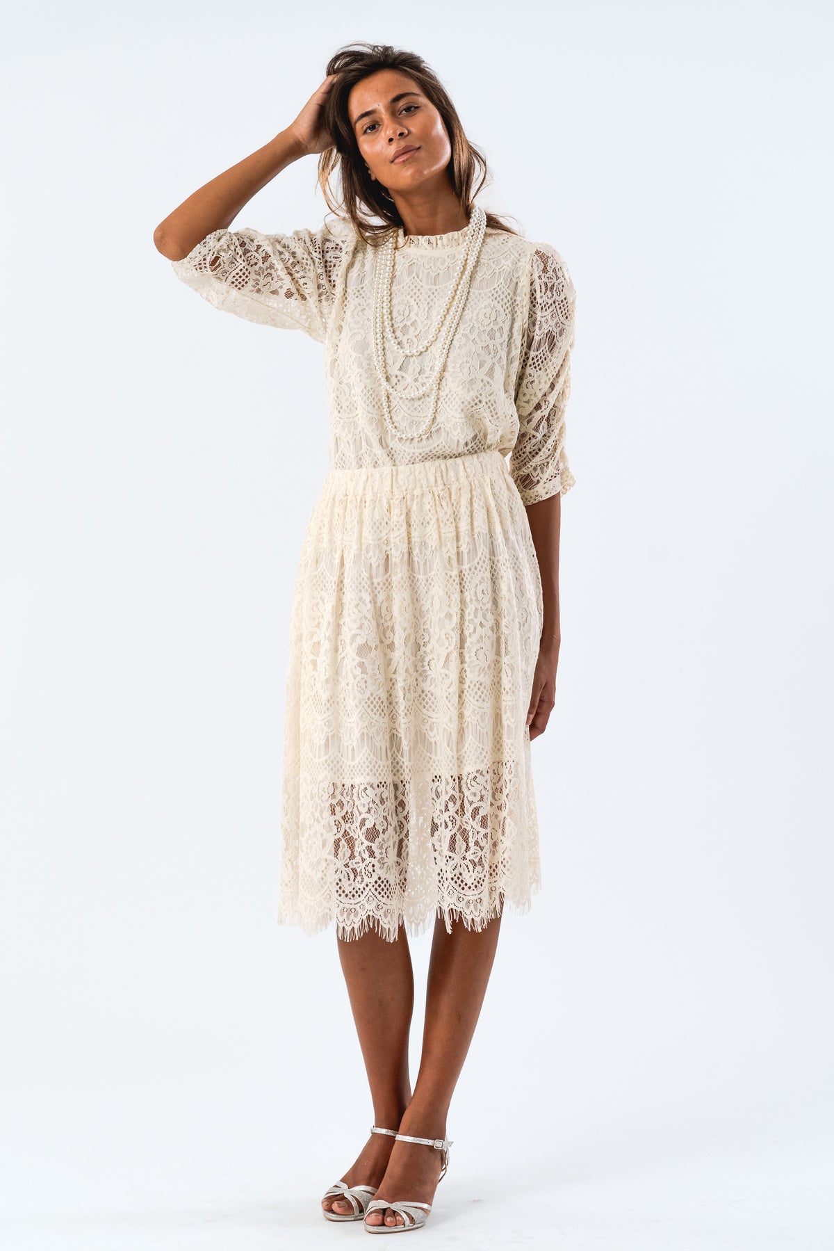 Lollys Laundry EverLL Short Skirt Skirt Creme