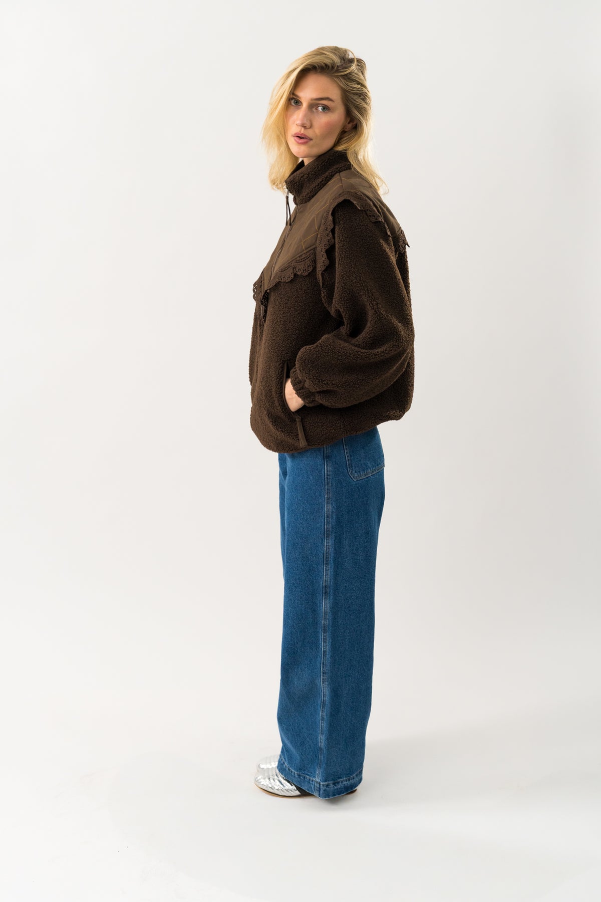 Lollys Laundry FalLL Teddyjakke Outerwear Mørkebrun
