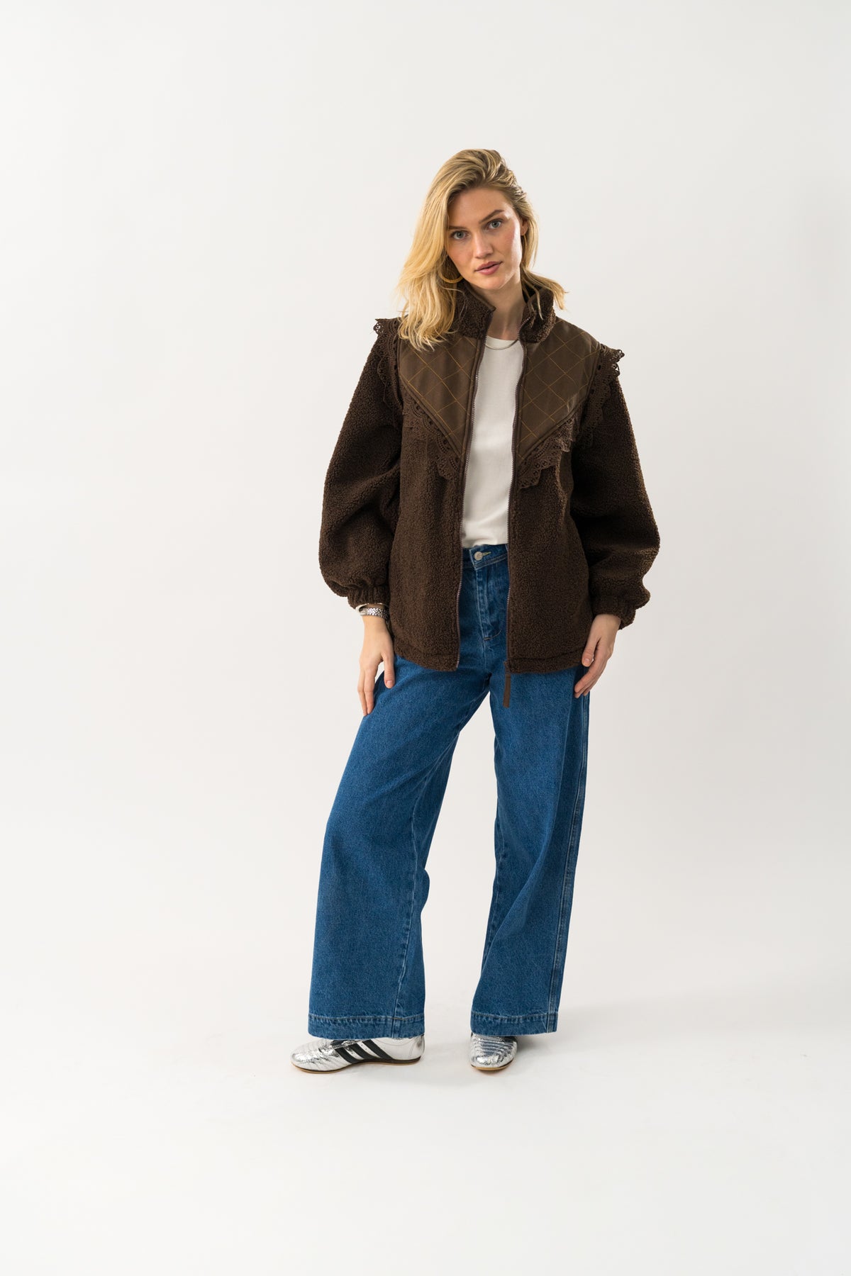Lollys Laundry FalLL Teddyjakke Outerwear Mørkebrun