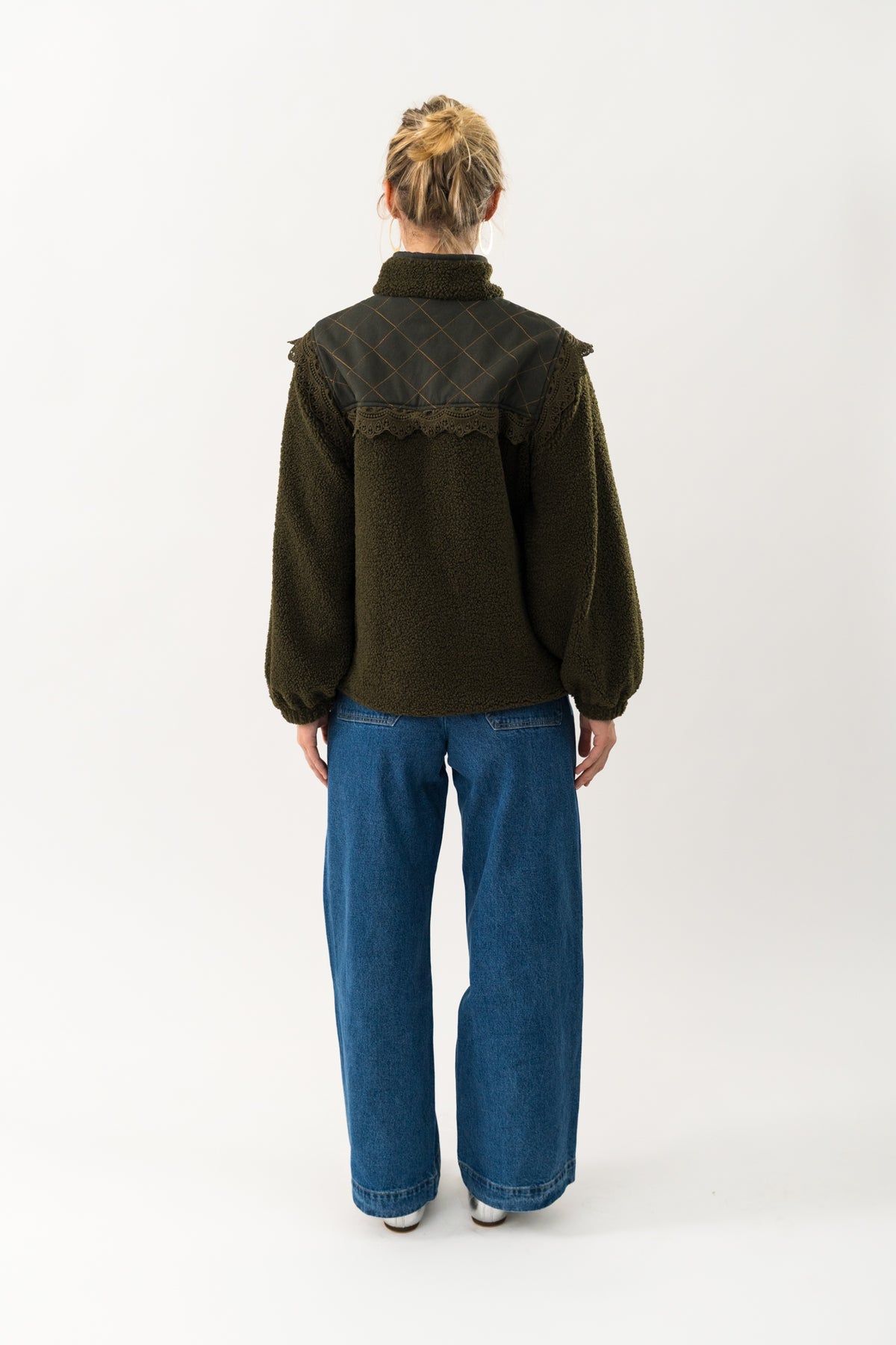 Lollys Laundry FalLL Teddyjakke Outerwear Mørkegrøn