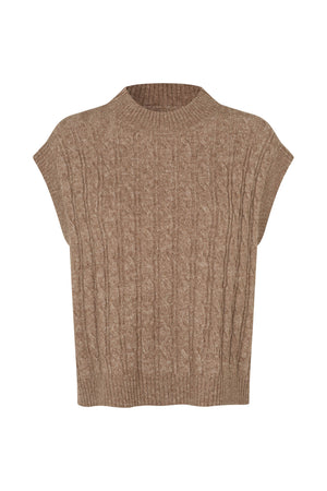 Lollys Laundry FinnLL Knit Vest Vest Camelbrun