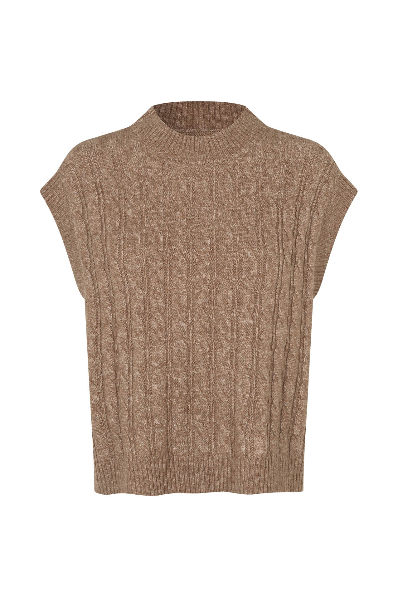 Lollys Laundry FinnLL Knit Vest Vest Camelbrun