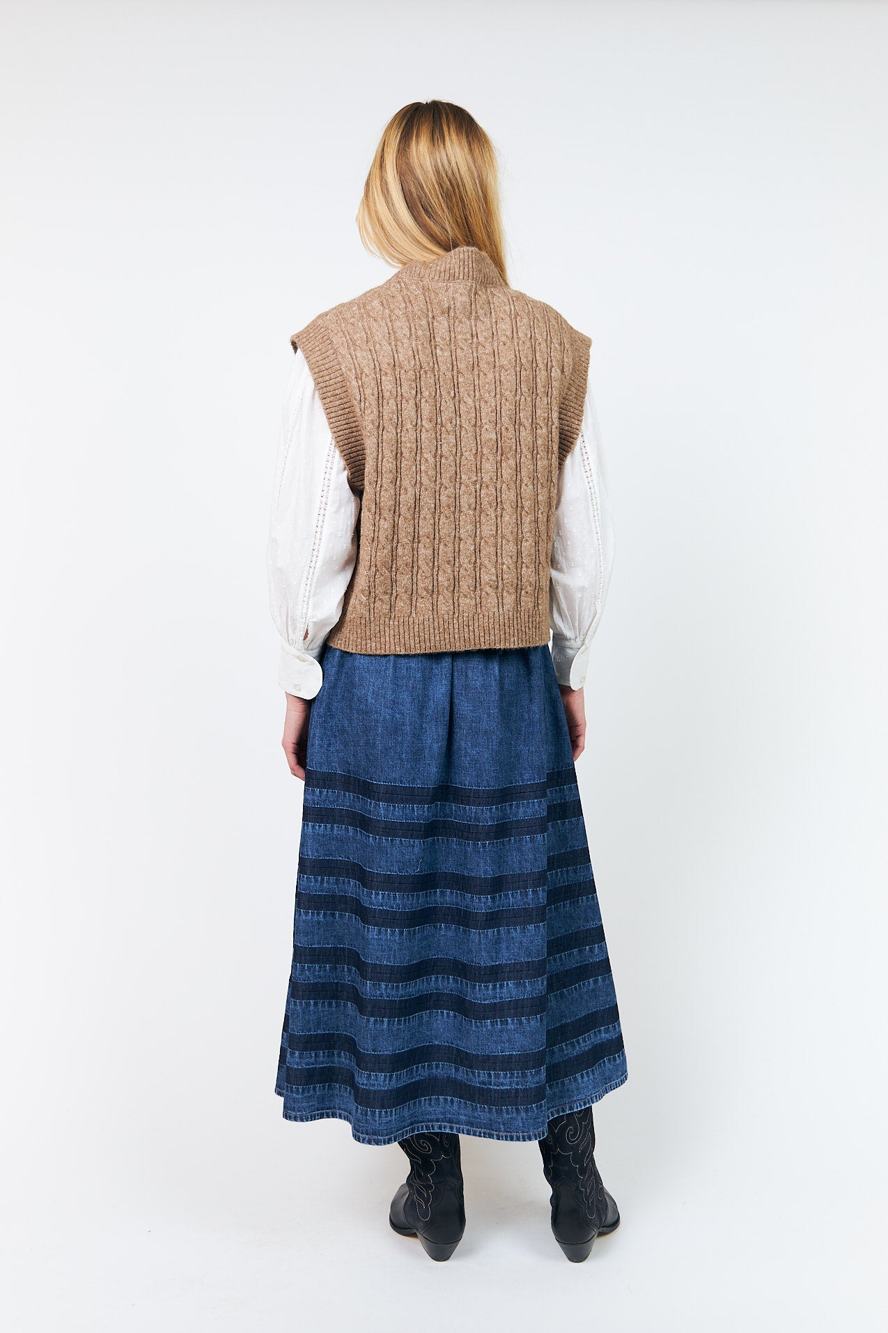Lollys Laundry FinnLL Knit Vest Vest Camelbrun