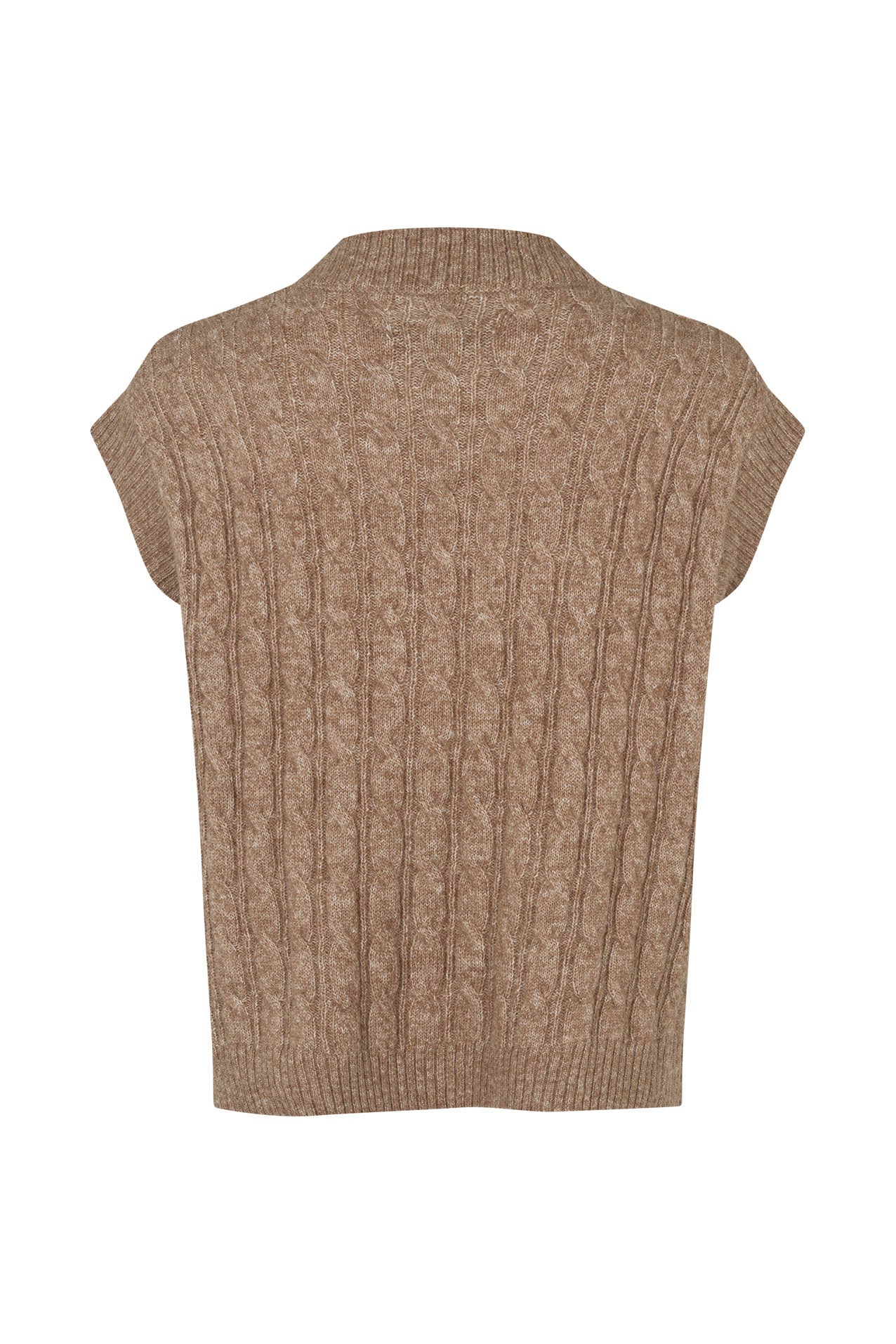 Lollys Laundry FinnLL Knit Vest Vest Camelbrun