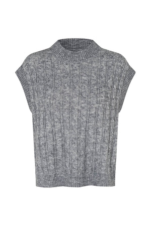 Lollys Laundry FinnLL Knit Vest Vest Grå Melange