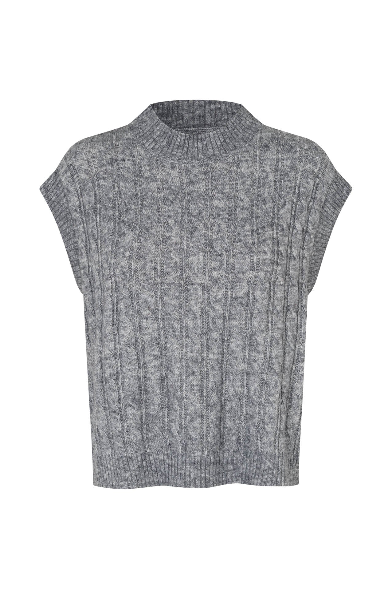 Lollys Laundry FinnLL Knit Vest Vest Grå Melange