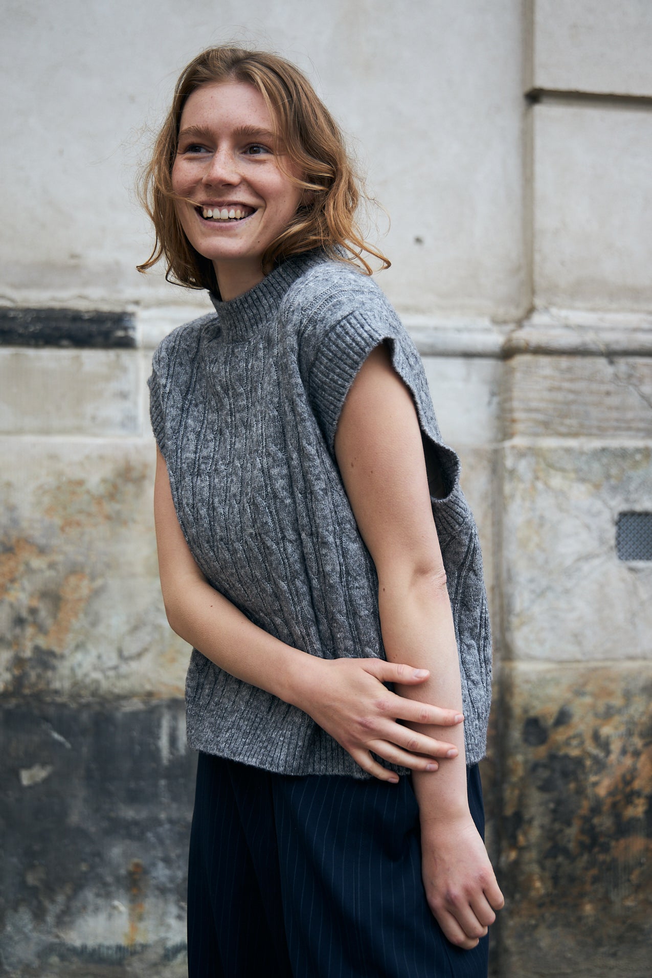 Lollys Laundry FinnLL Knit Vest Vest Grå Melange