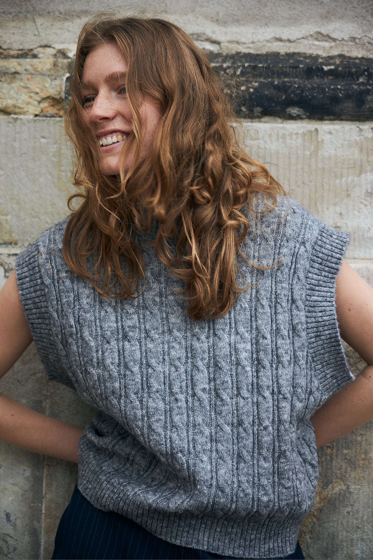 Lollys Laundry FinnLL Knit Vest Vest Grå Melange