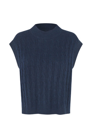 Lollys Laundry FinnLL Knit Vest Vest Navy