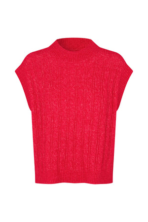 Lollys Laundry FinnLL Knit Vest Vest Rød