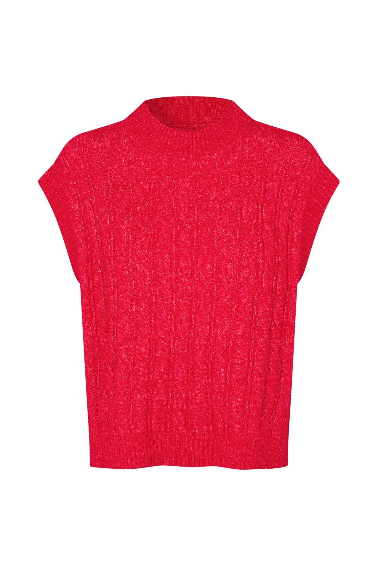 Lollys Laundry FinnLL Knit Vest Vest Rød
