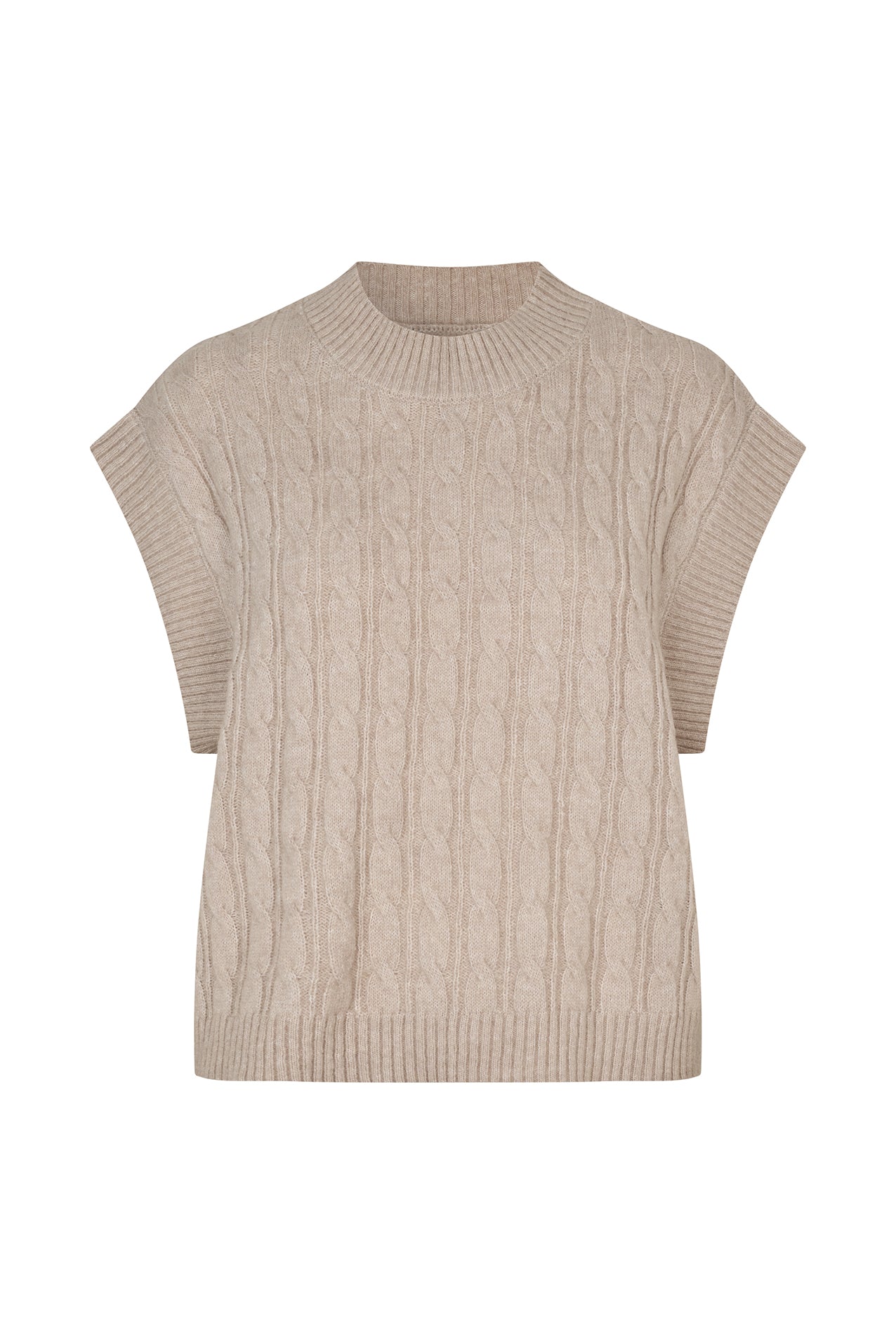 FinnLL Strik Vest - Beige