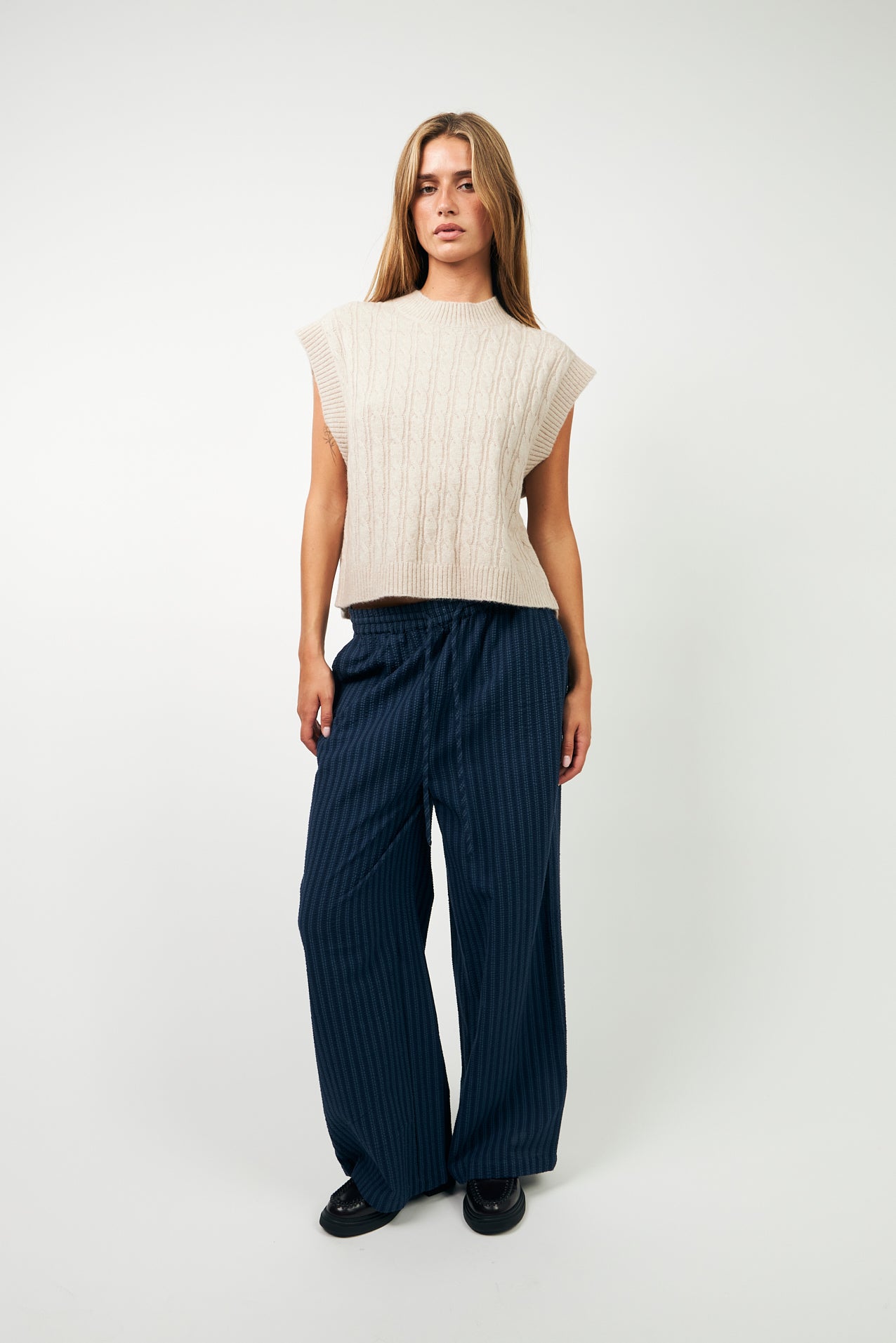 FinnLL Strik Vest - Beige
