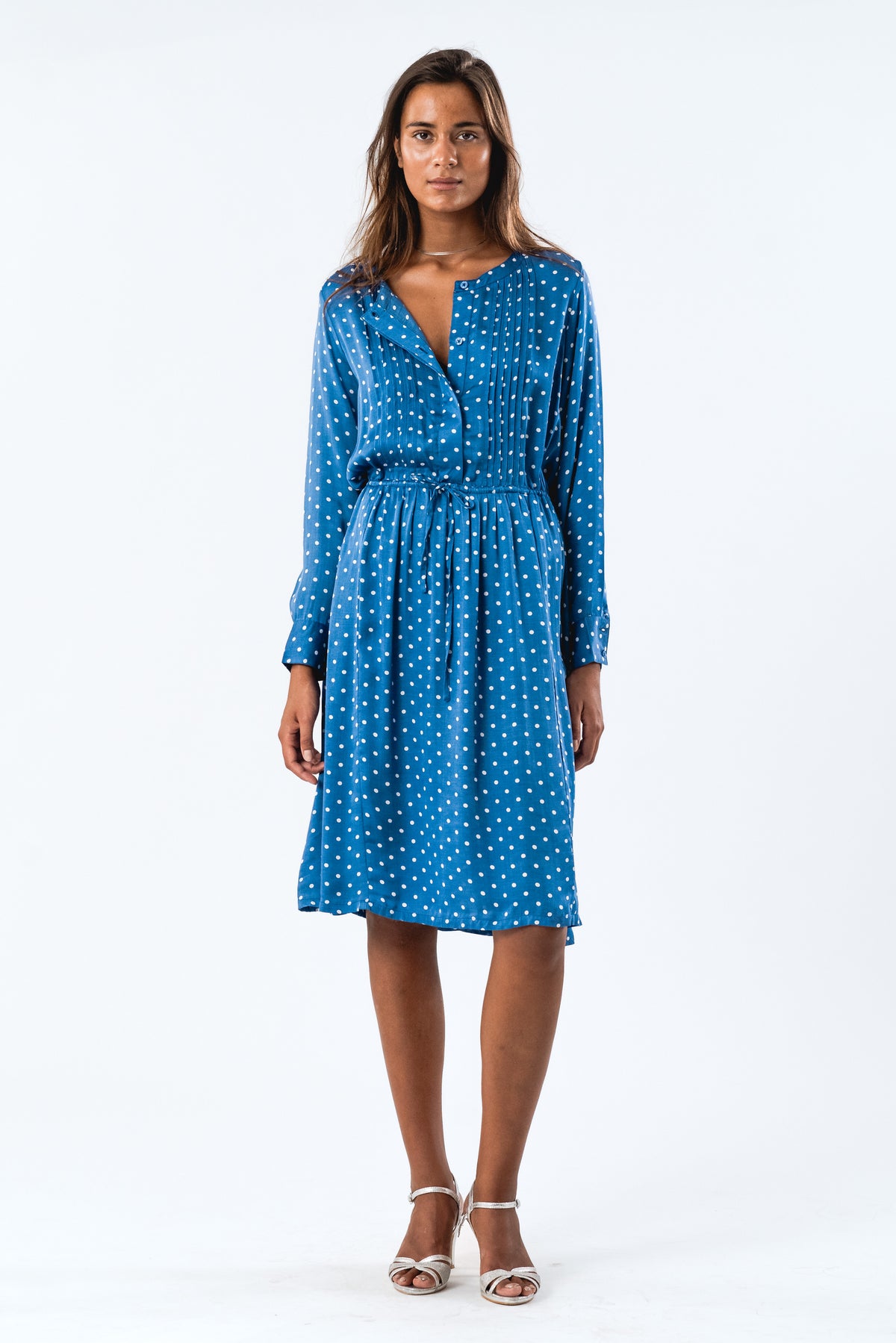 Lollys Laundry FionaLL Midi Dress LS Dress Dot print