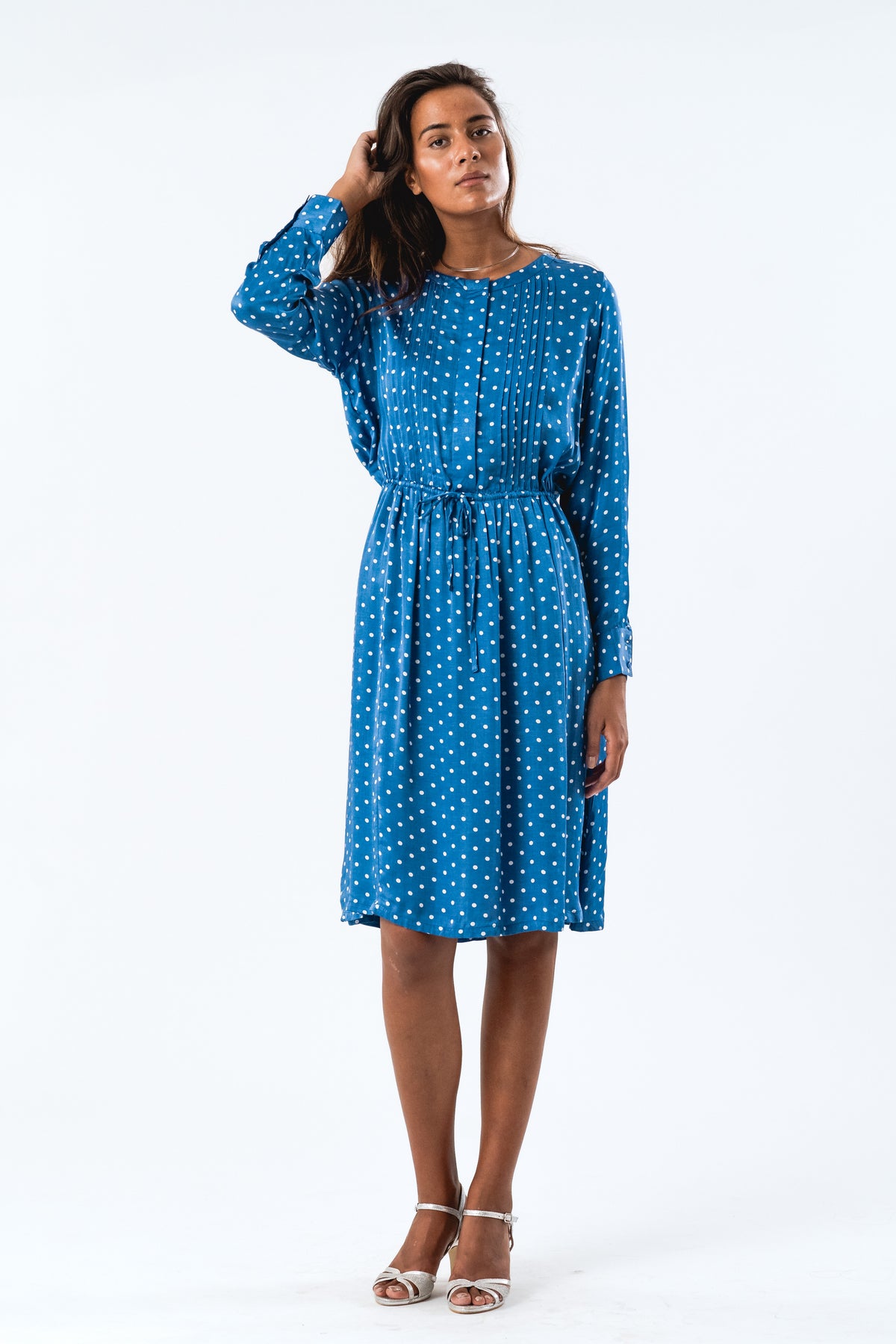Lollys Laundry FionaLL Midi Dress LS Dress Dot print