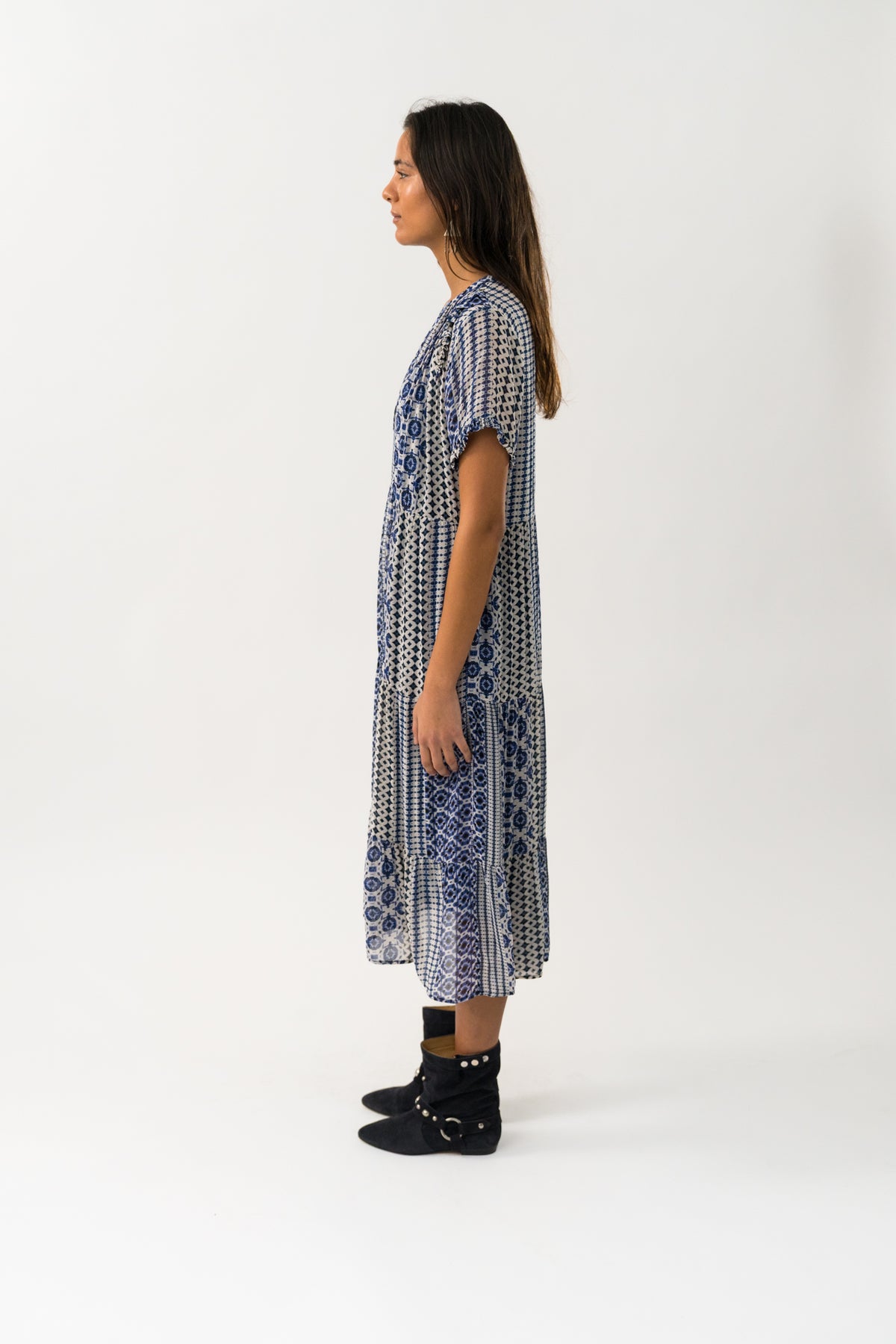 FreddyLL Midi Dress SS - Blå