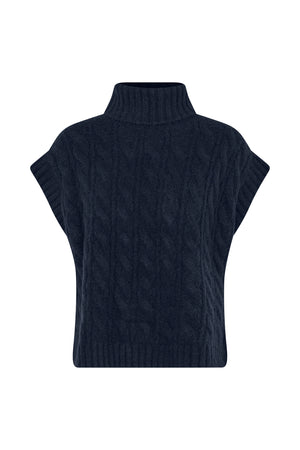 Lollys Laundry FresnoLL Strikket Vest Vest Mørkeblå