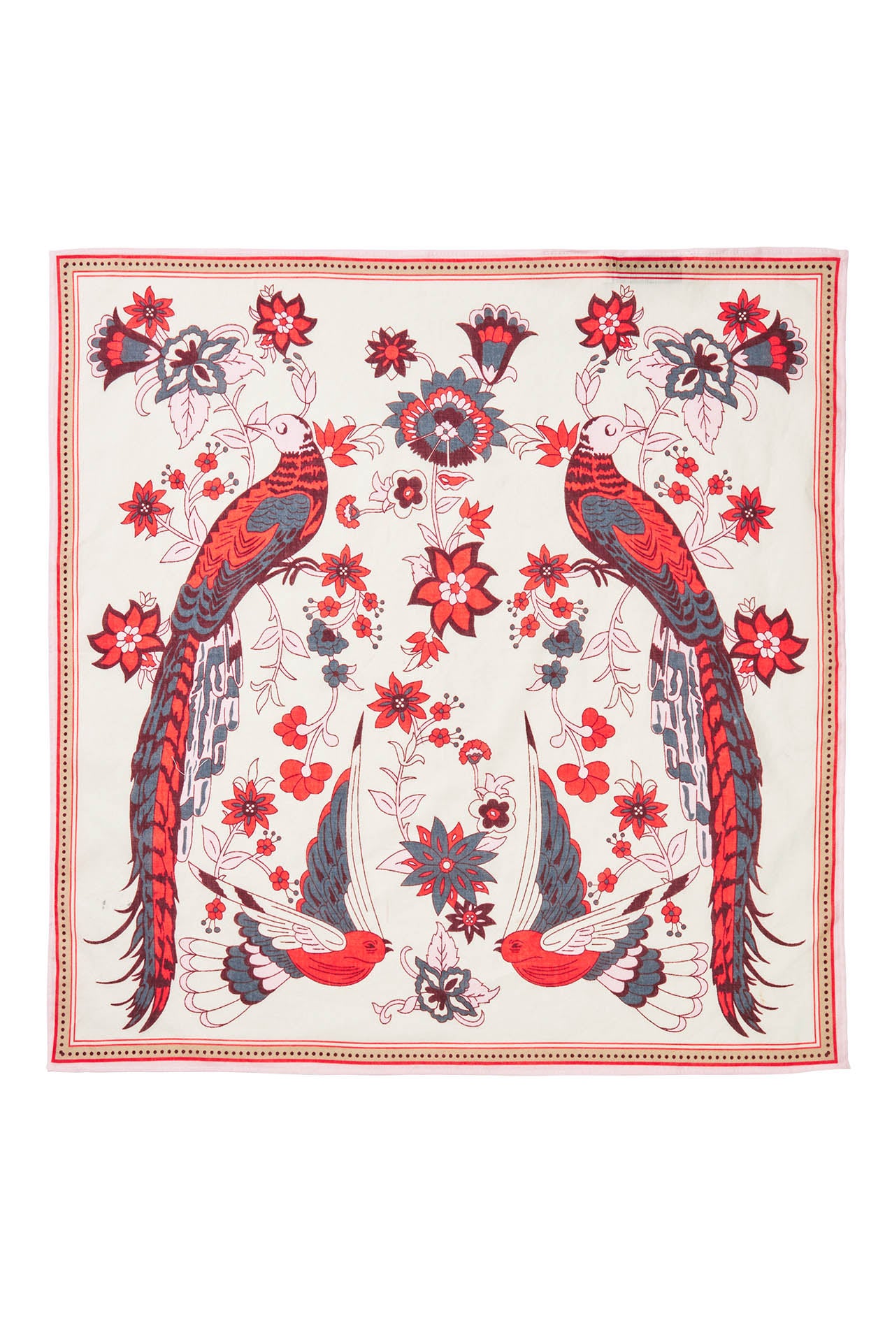 Lollys Laundry GardenbirdsLL Tørklæde scarf 02 Creme
