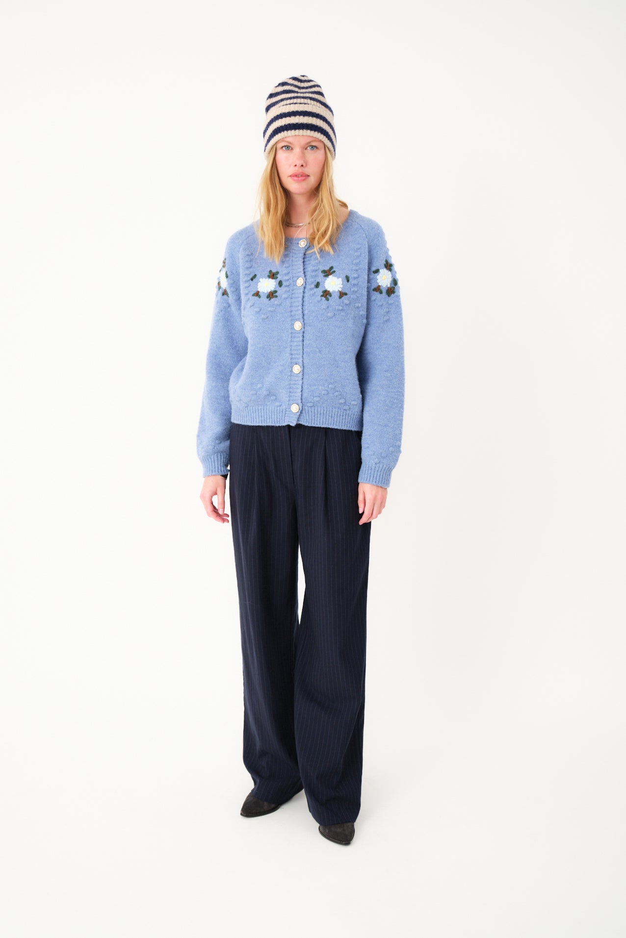 Lollys Laundry GracelynnLL Strik Cardigan Cardigan 24 Blue Melange